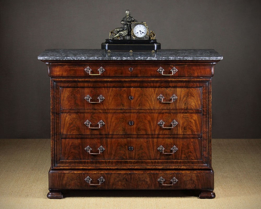 Louis Phillipe Marble Top Chest Of Drawers c.1830.