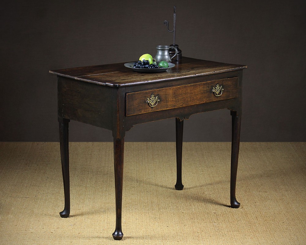 18th.c. Oak Lowboy Or Single Drawer Side Table c.1790.