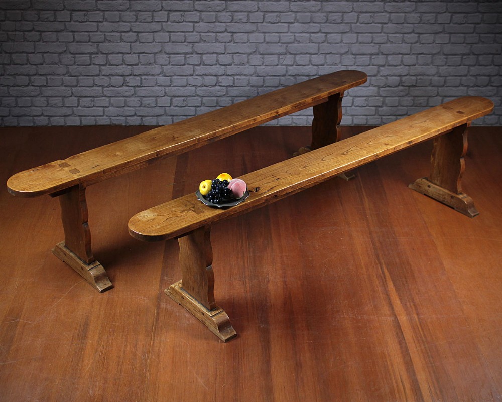Pair of Mid 19th.c. Elm Benches c.1840. 