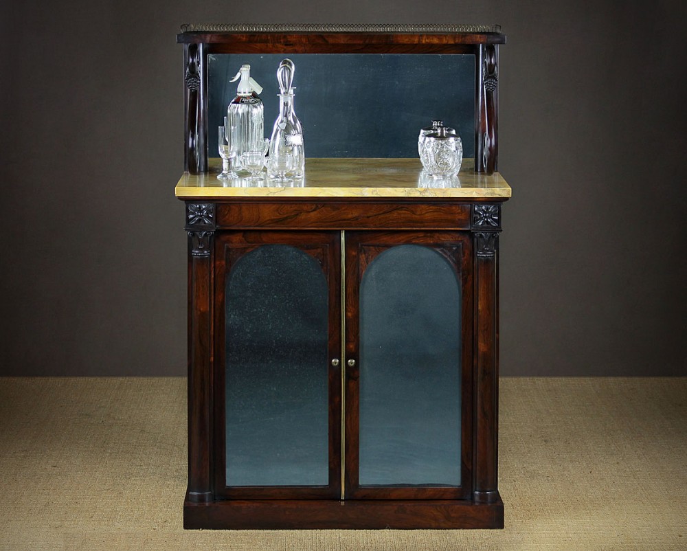Rosewood Chiffonier Drinks Cabinet. c.1830.