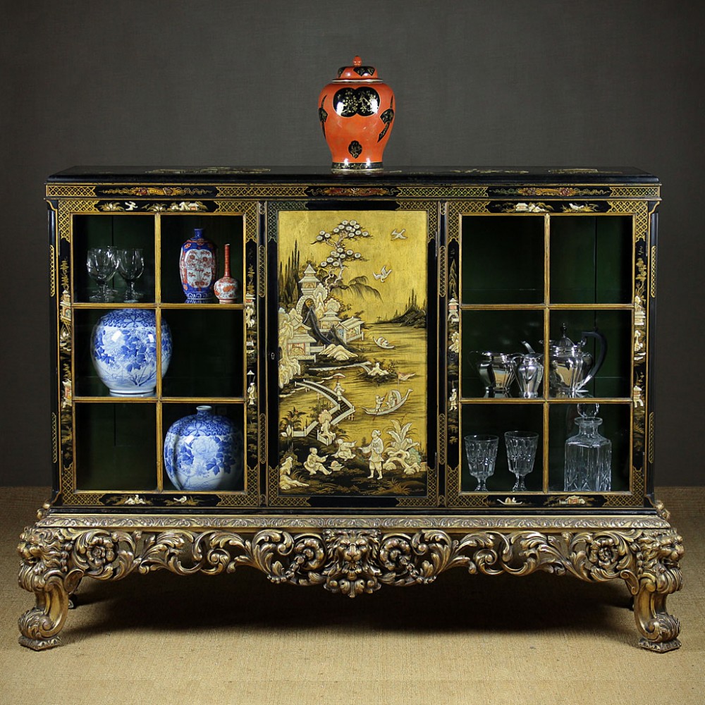 Exceptional Chinoiserie Cabinet On Stand c.1920.