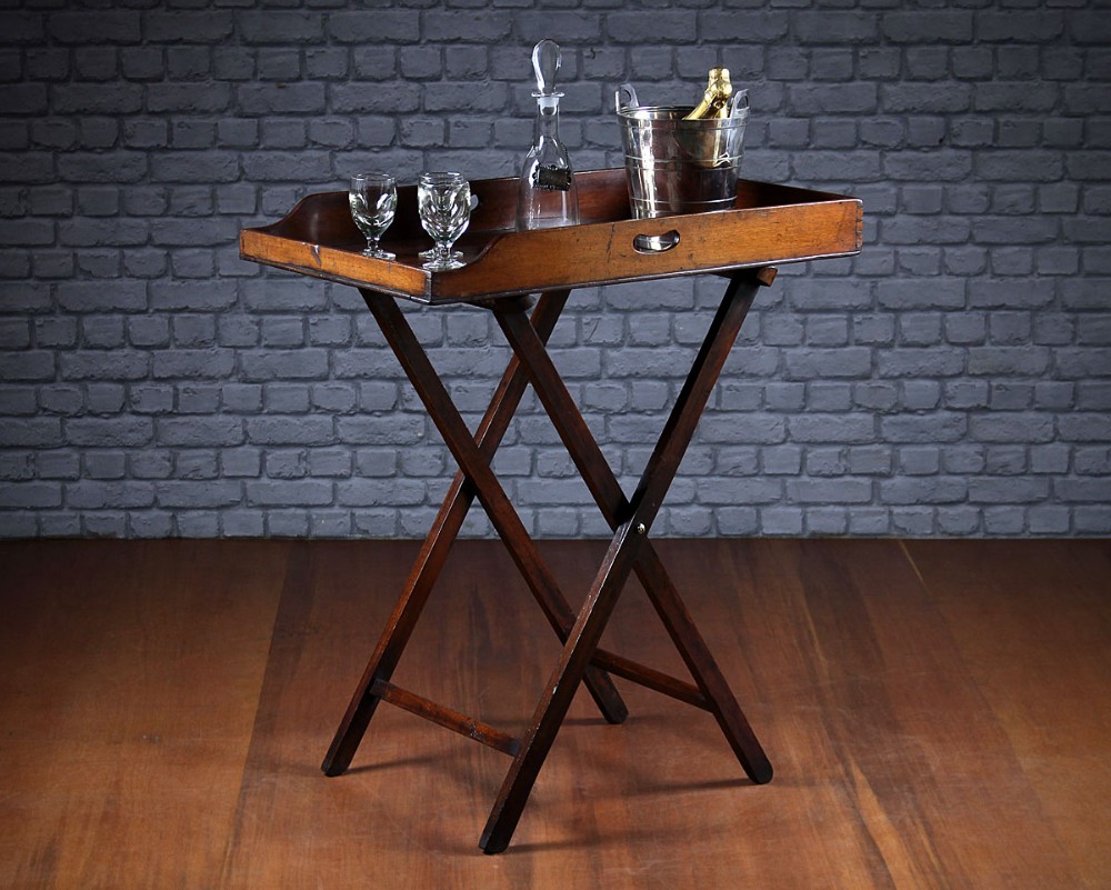 19th.c. Mahogany Butler’s Tray On Stand c.1860.