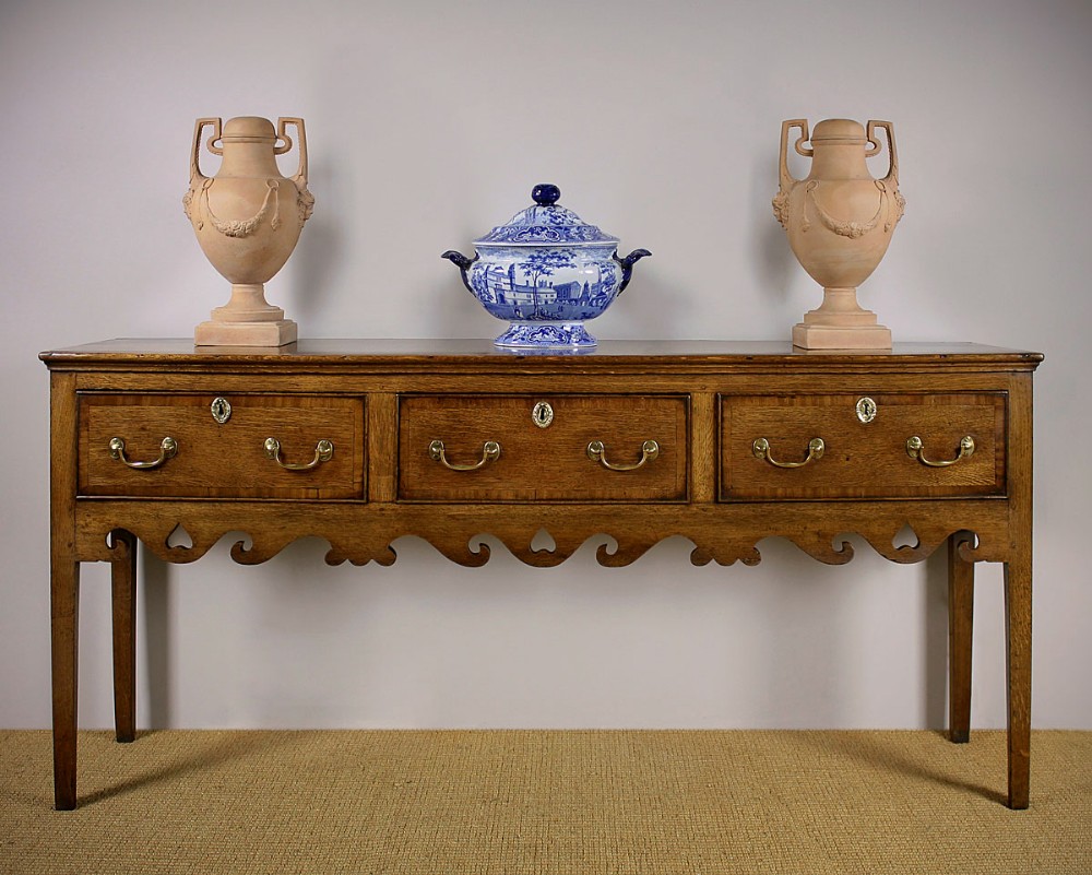 Georgian Oak Welsh Dresser Base c.1810.