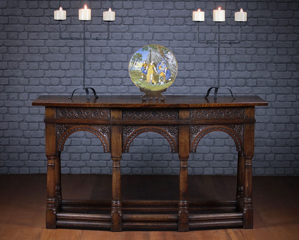 Carved Oak Console Table c.1910.