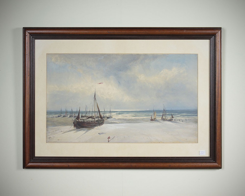 19th.c. Watercolour By Irish Marine Artist Edwin Hayes (1820–1904).