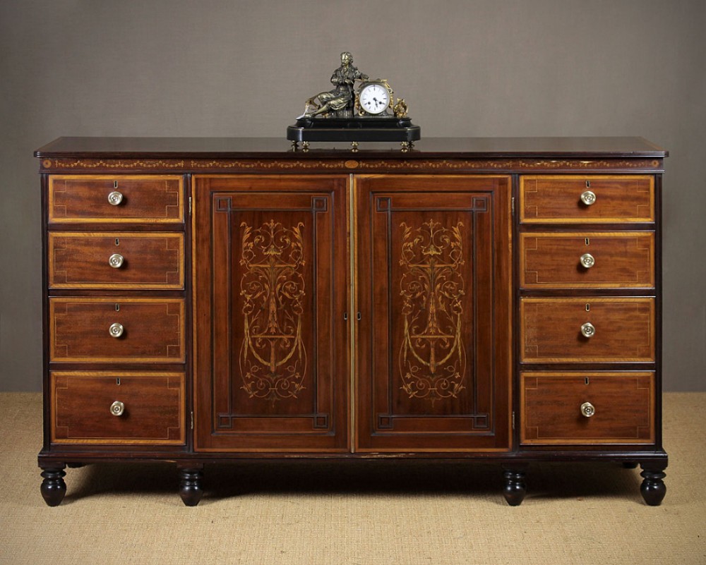 Edwardian Inlaid Sideboard Press by Edwards & Roberts c.1905.