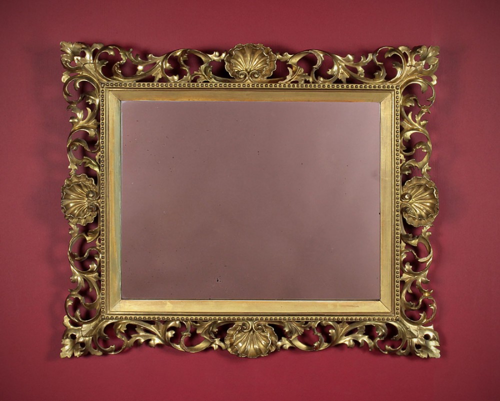 Carved & Gilded Mirror c.1890.