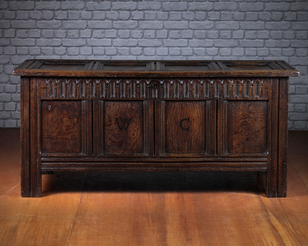 18th.c. Panelled Oak Coffer c.1780.
