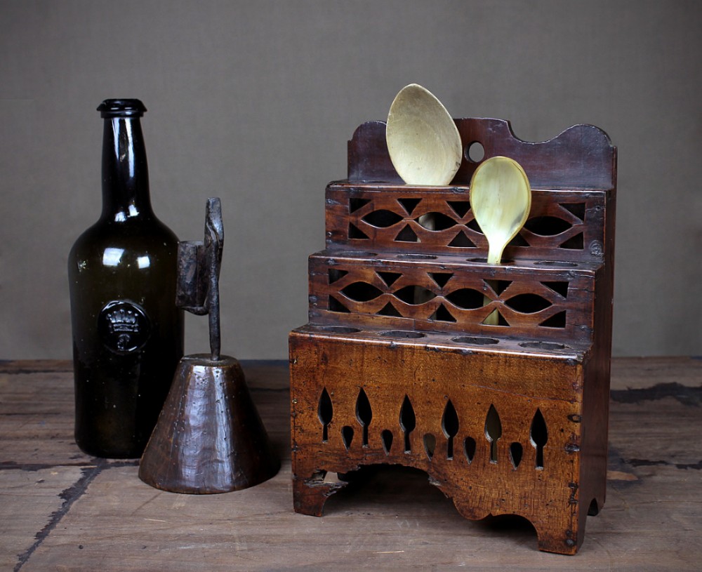 Welsh Fruitwood Spoon Rack c.1820