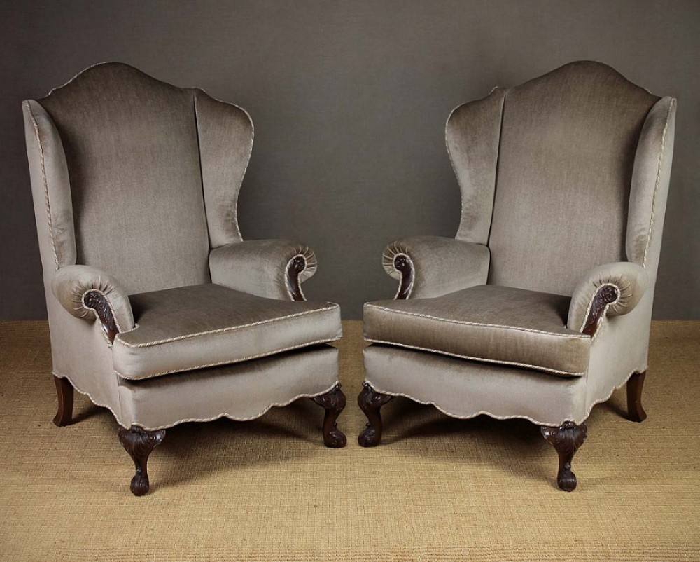 Pair of Wingback Armchairs c.1930.