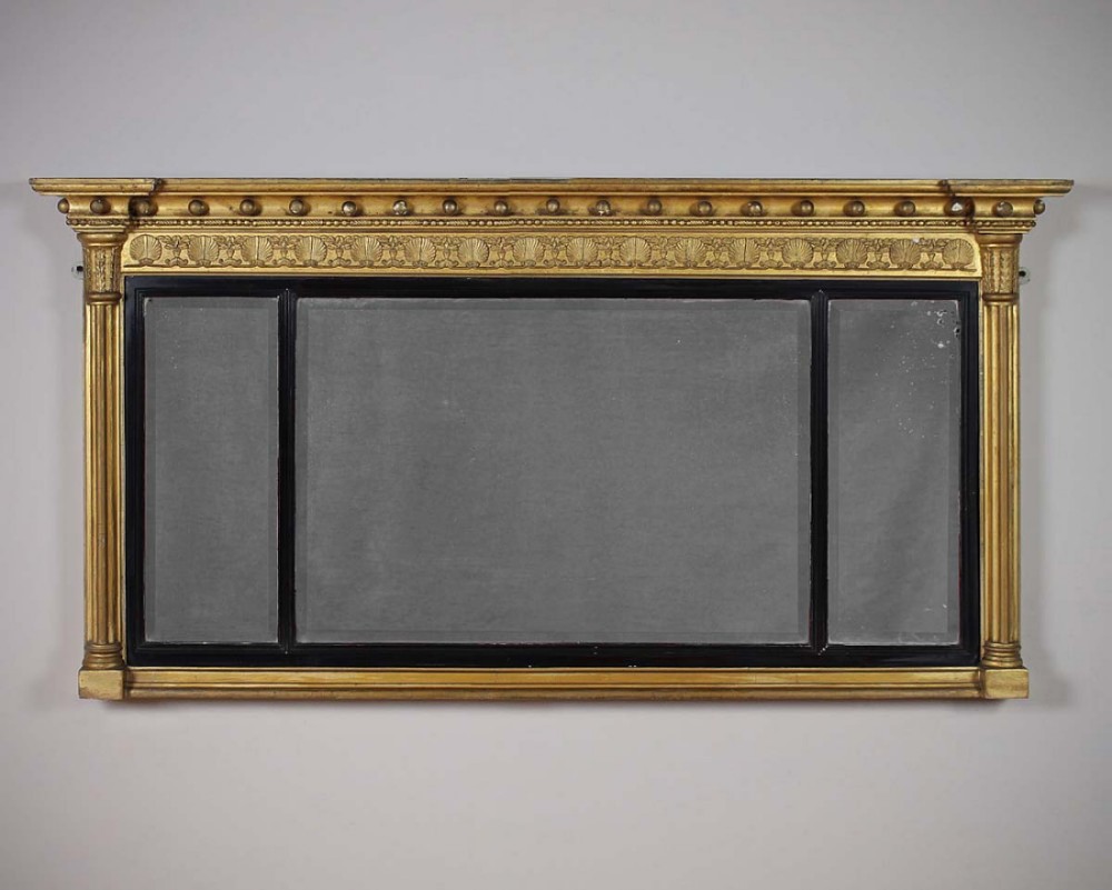 19th.c. Regency Style Overmantle Mirror c.1880.