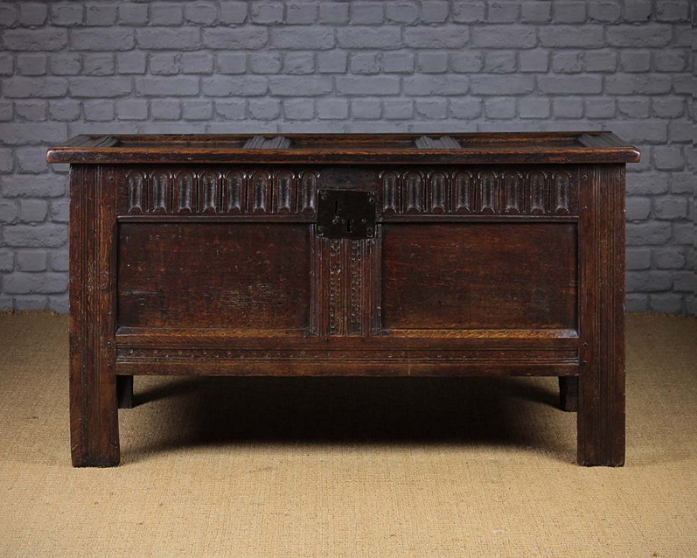 Small Carved Oak Coffer c.1740.
