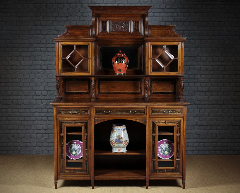 Walnut Side Cabinet c.1890.