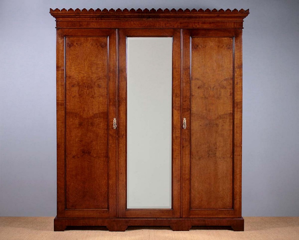 Pollard Oak Combination Wardrobe & Clothes Press c.1895.