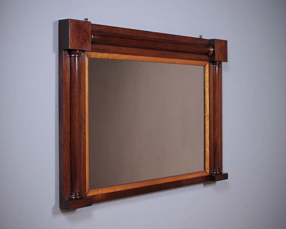 Early 19th.c. Rosewood Overmantle Mirror