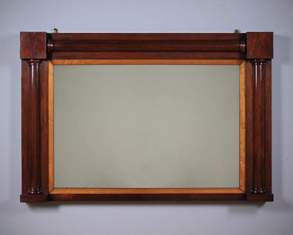 Early 19th.c. Rosewood Overmantle Mirror