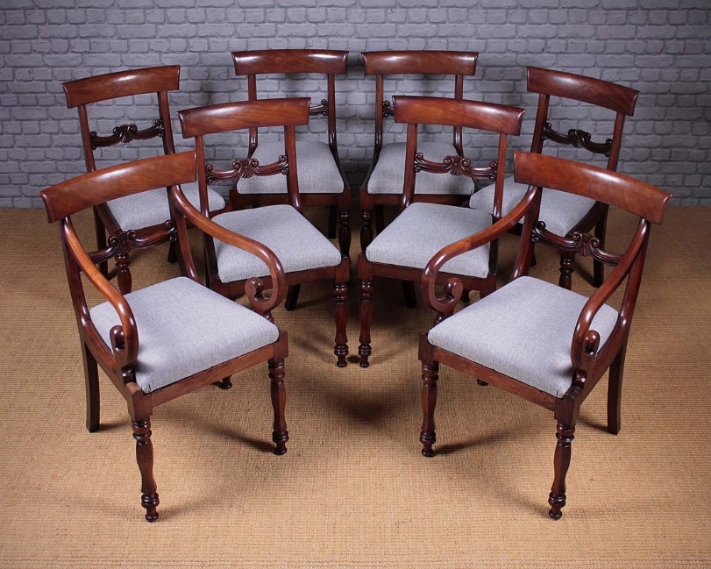 Set of Eight Willim IV Mahogany Dining Chairs c.1830.