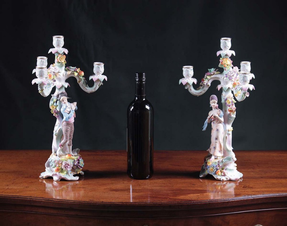 Pair of Dresden Candelabra c.1890.