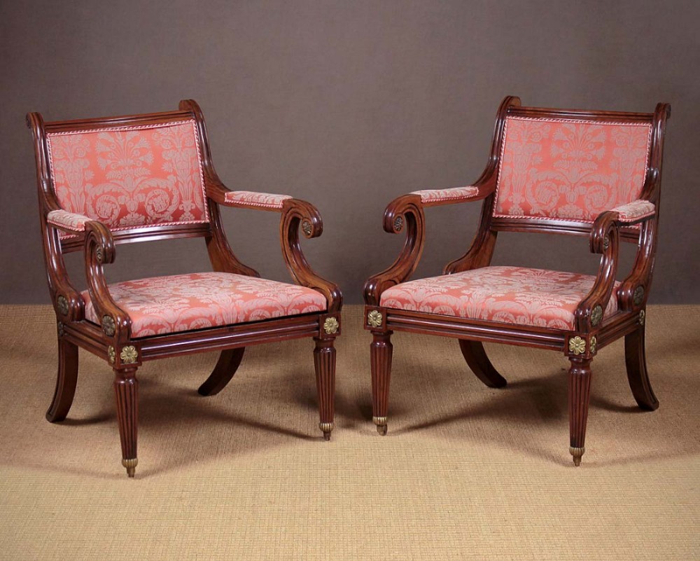 Pair of Regency Style Armchairs. c.1930.