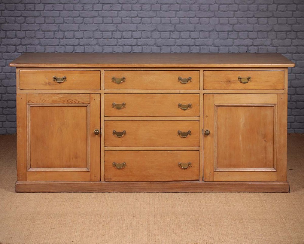 Large Pine Kitchen Dresser Base c.1900