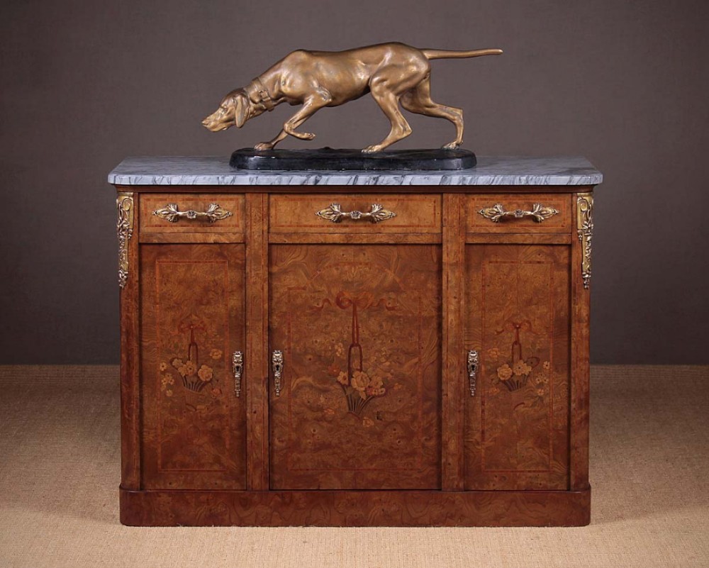 Early 20th.c. French Marble Top Side Cabinet c.1920
