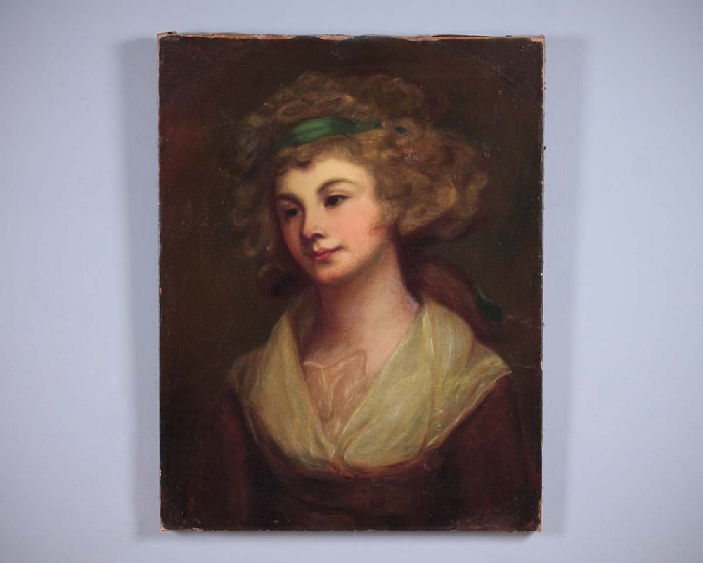 18th.c. Oil On Canvas Portrait c.1790