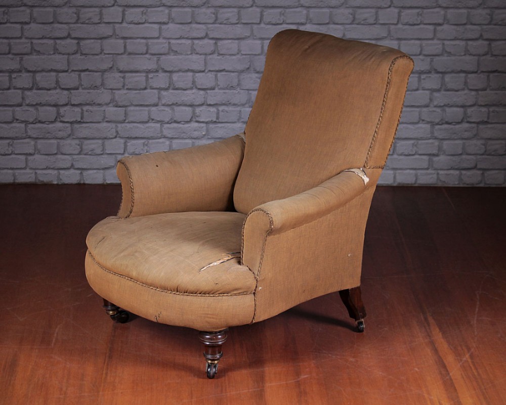 Easy Armchair for Reupholstery c.1860.