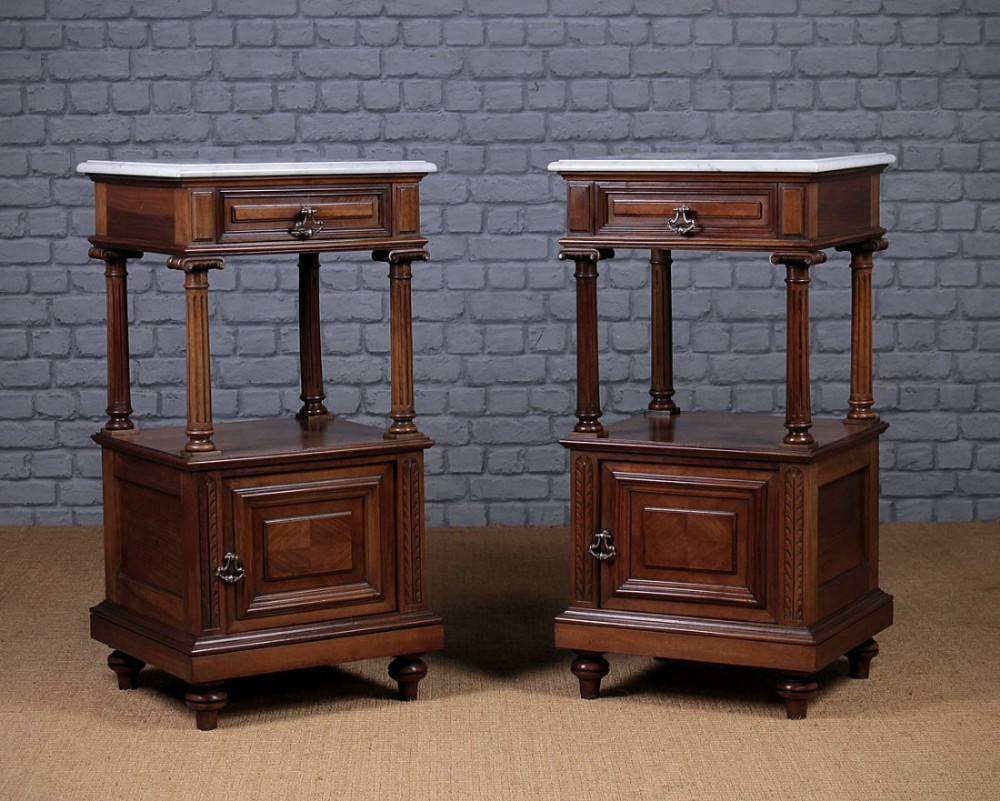Pair Late 19th.c. Mahogany Bedside Cabinets c.1890.