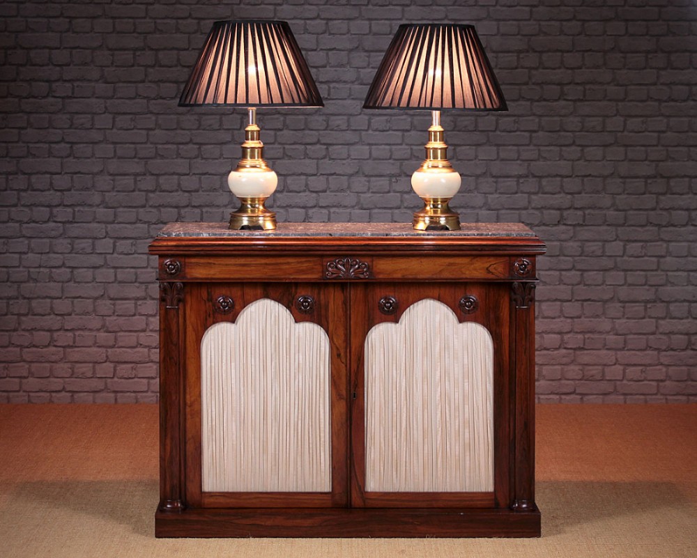 Regency Rosewood Marble Top Chiffonier Side Cabinet c.1820.