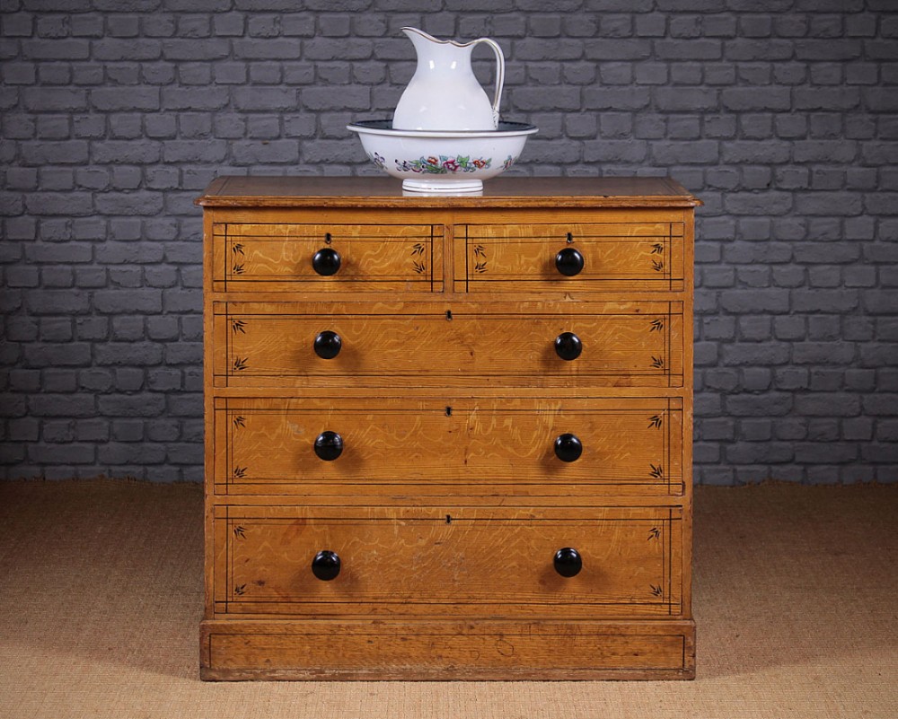 Painted Pine Chest of Drawers c.1880.