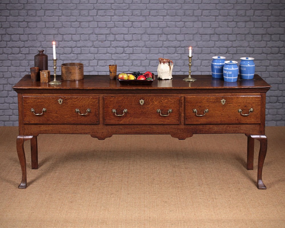 Georgian Oak Welsh Dresser Base c.1800.