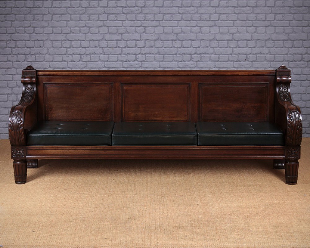 Long Oak Waiting Room Bench c.1890.