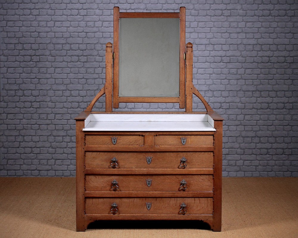Arts & Crafts Dressing Table with Drawers c.1890.