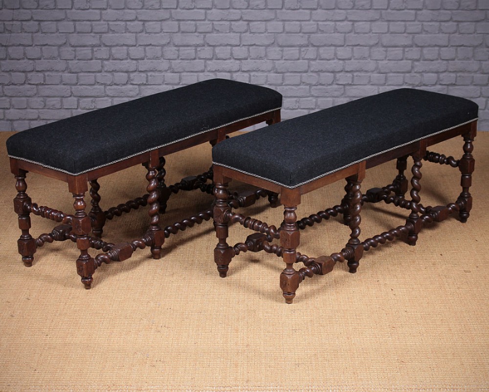 Pair of Late 19th.c Long Stools c.1890.