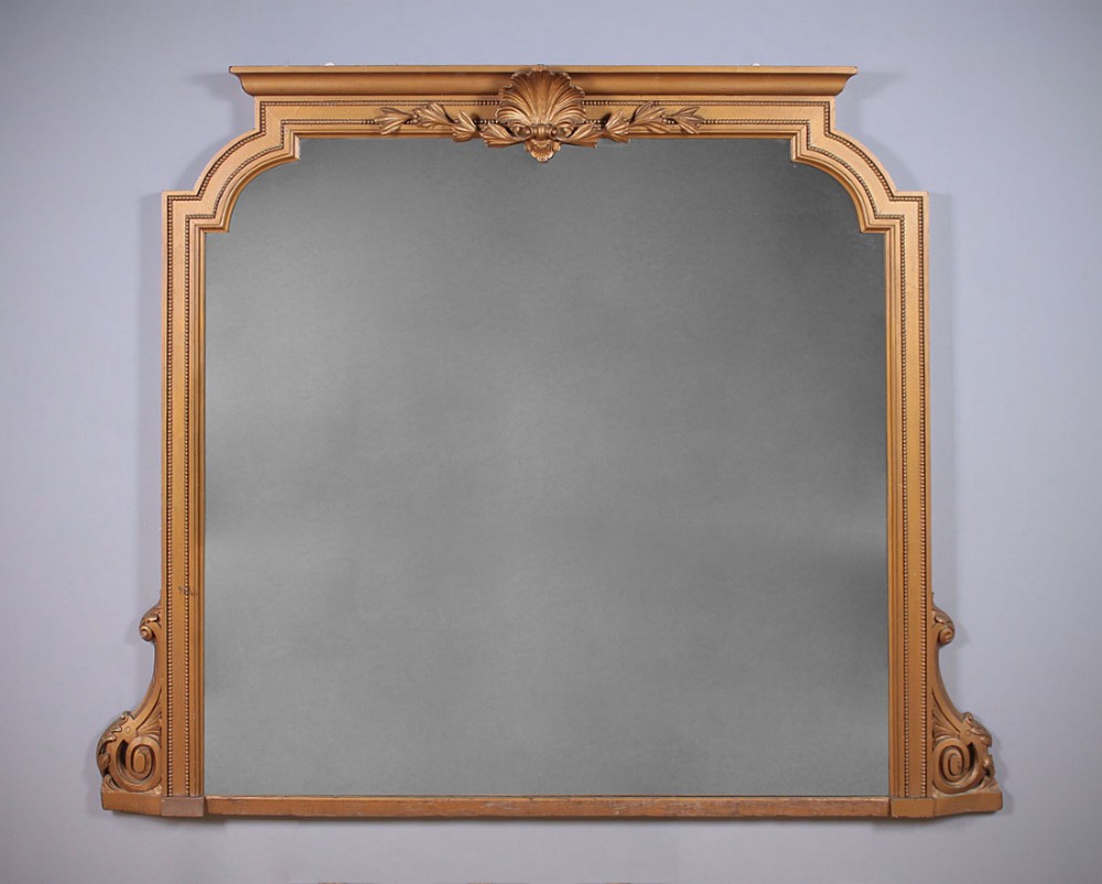 Large Overmantle Mirror c.1890.