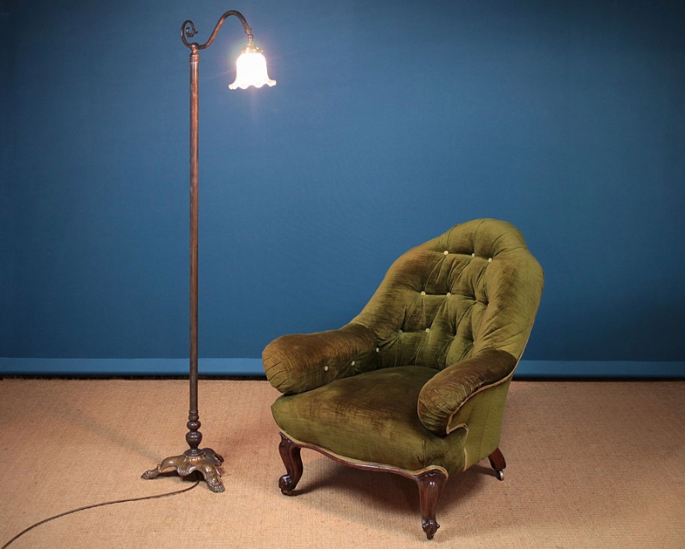 Button Back Easy Armchair c.1860.