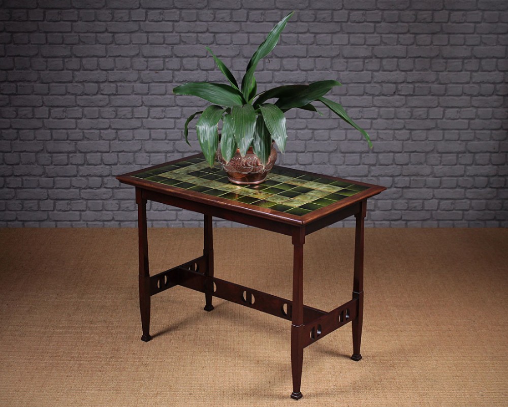 Liberty Style Arts & Crafts Tile Top Table c.1905.