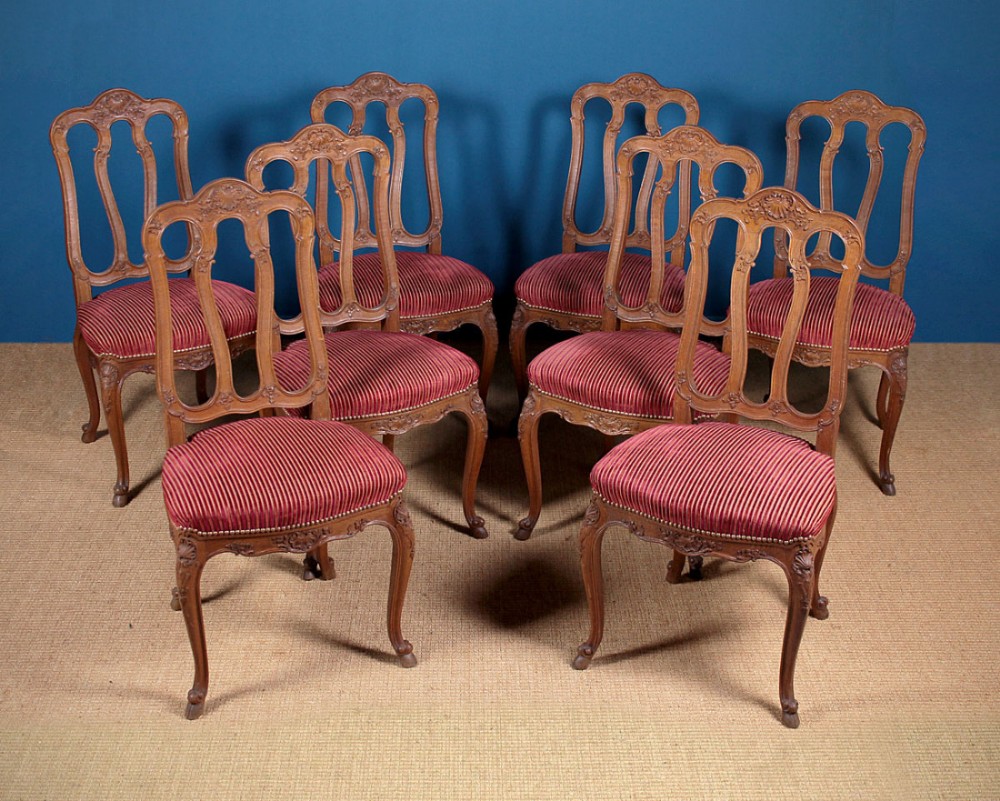 Set 8 Late 19th.c. Oak Dining Chairs c.1890.