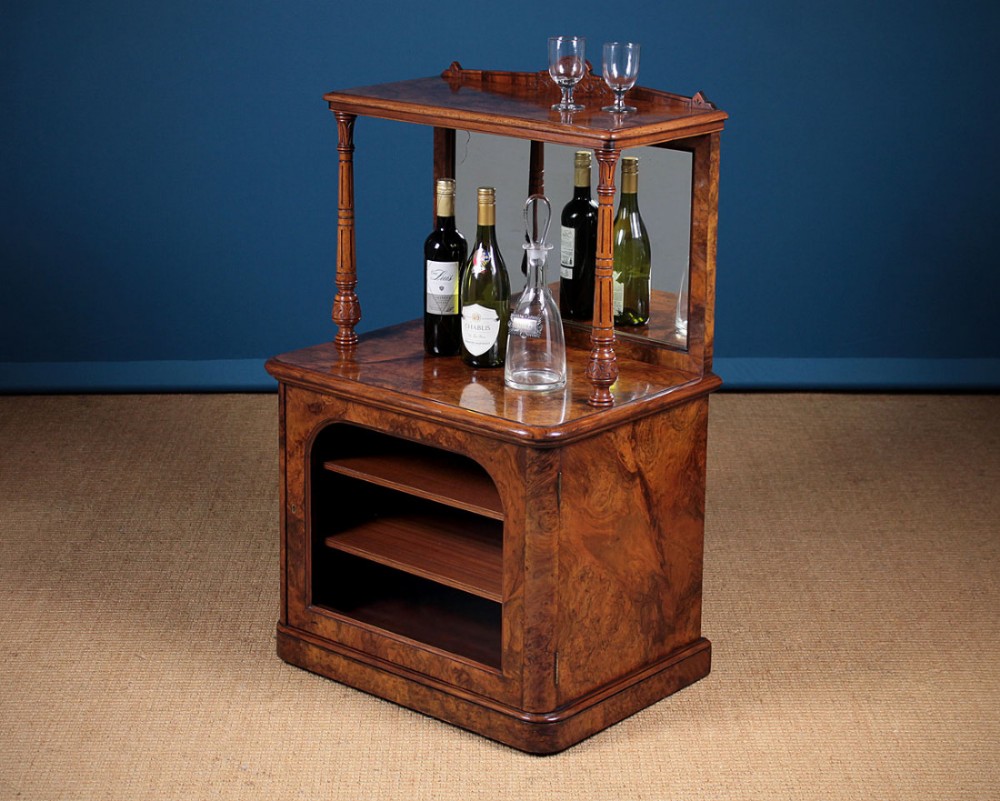 Late 19th.c. Burr Walnut Side Cabinet c.1880.