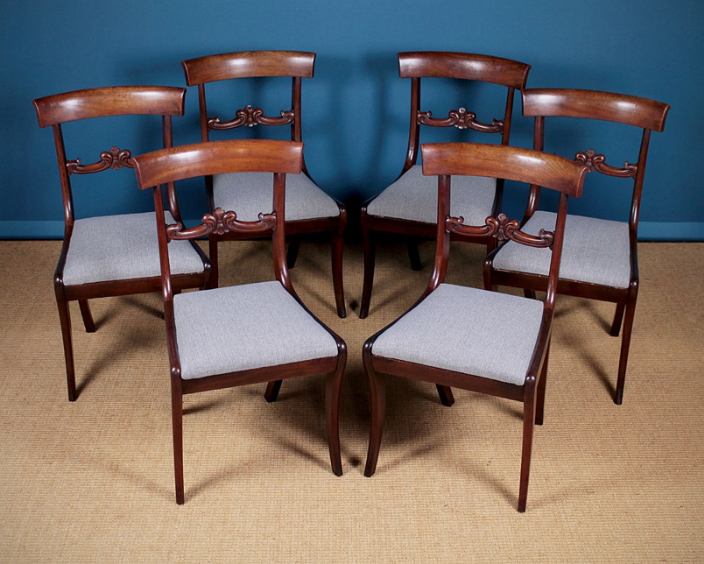 Set of Six William IV Mahogany Dining Chairs c.1830.