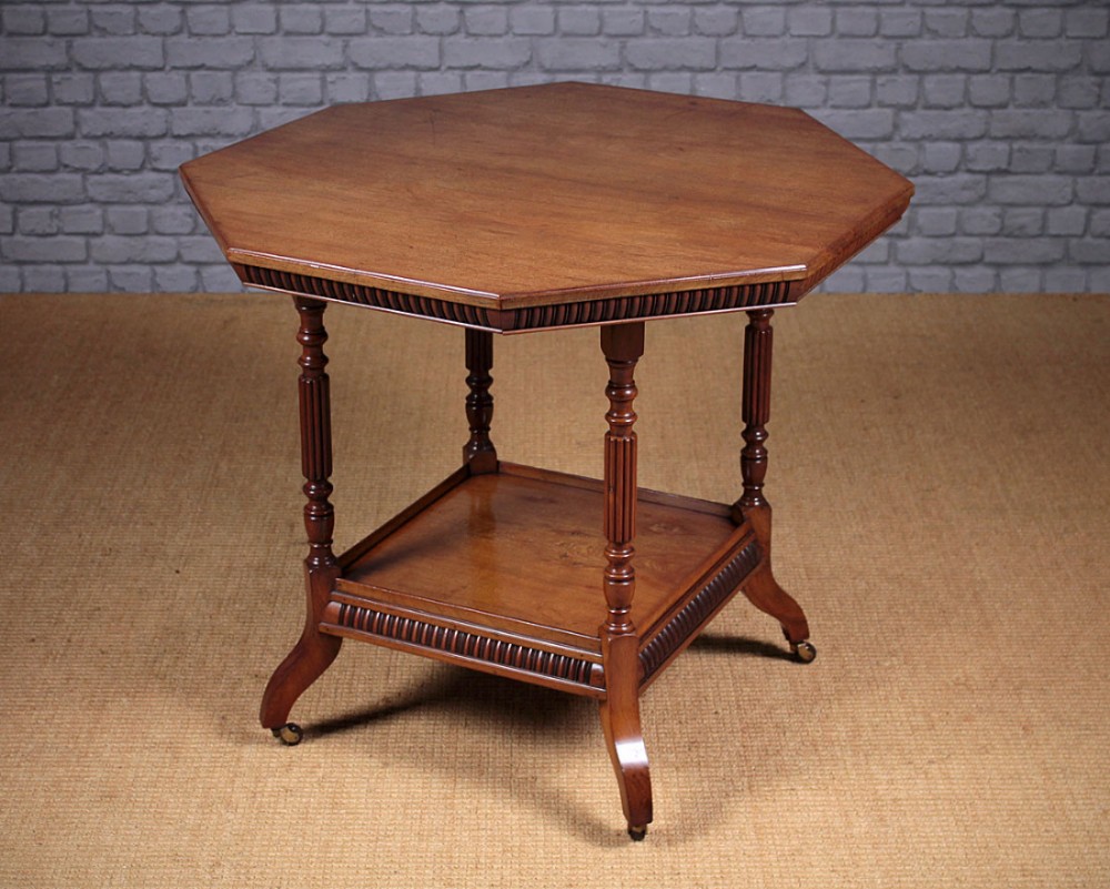 19th.c. Walnut Window Or Centre Table c.1890
