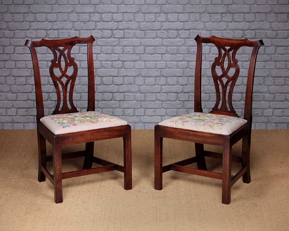 Pair of Chippendale Style Side Chairs c.1790