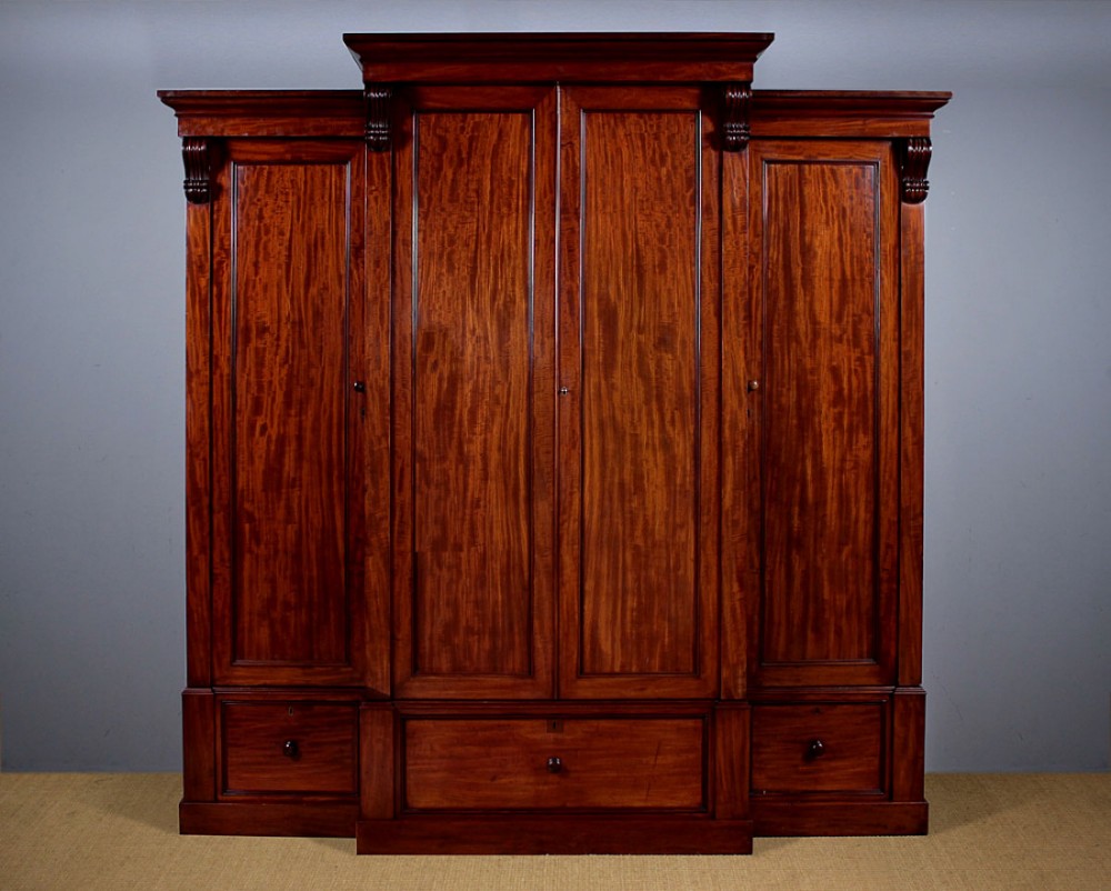 Large Mahogany Combination Wardrobe & Press c.1860.
