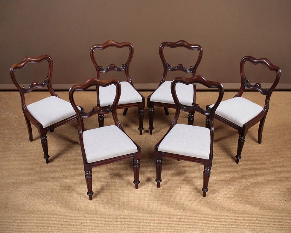 Set of Six Mahogany Dining Chairs c.1850.