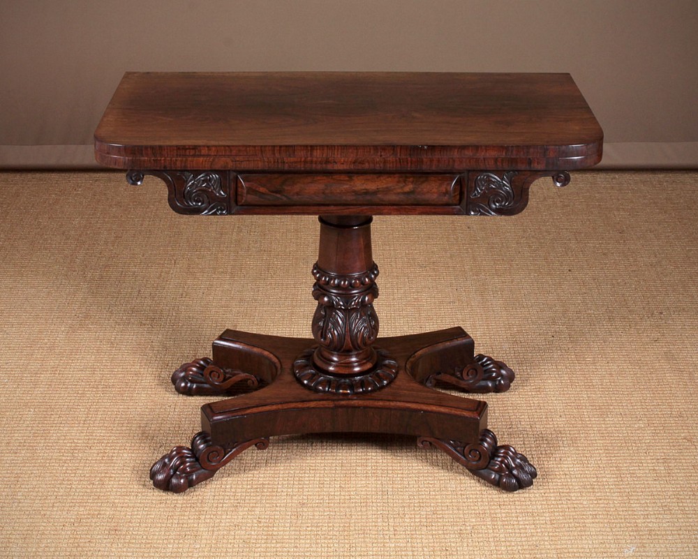 Early 19th.c. Rosewood Fold Over Table c.1835. 