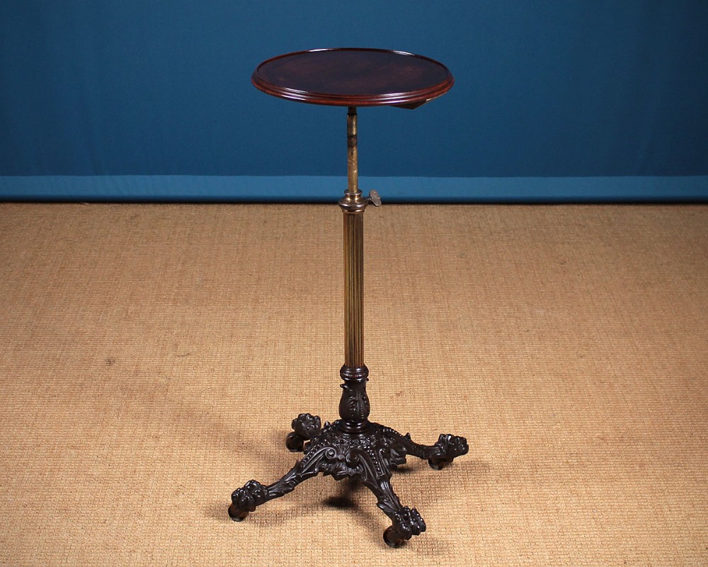 Late 19th.c. Adjustable Wine Table Or Lamp Stand c.1890