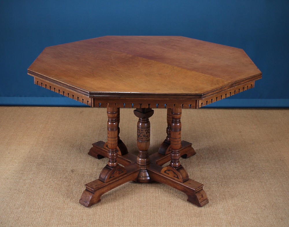 19th.c. Gothic Revival Walnut Centre Table c.1870