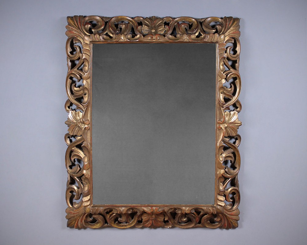 Large Gilded Cushion Frame Mirror c.1890.