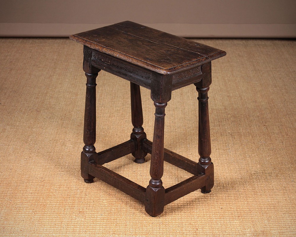 Early Oak Joint Stool c.1700
