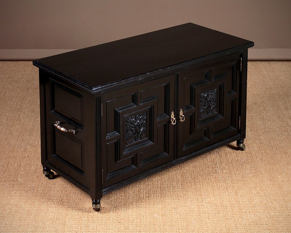 19th.c. Ebonised Cabinet By Rumney & Love c.1880